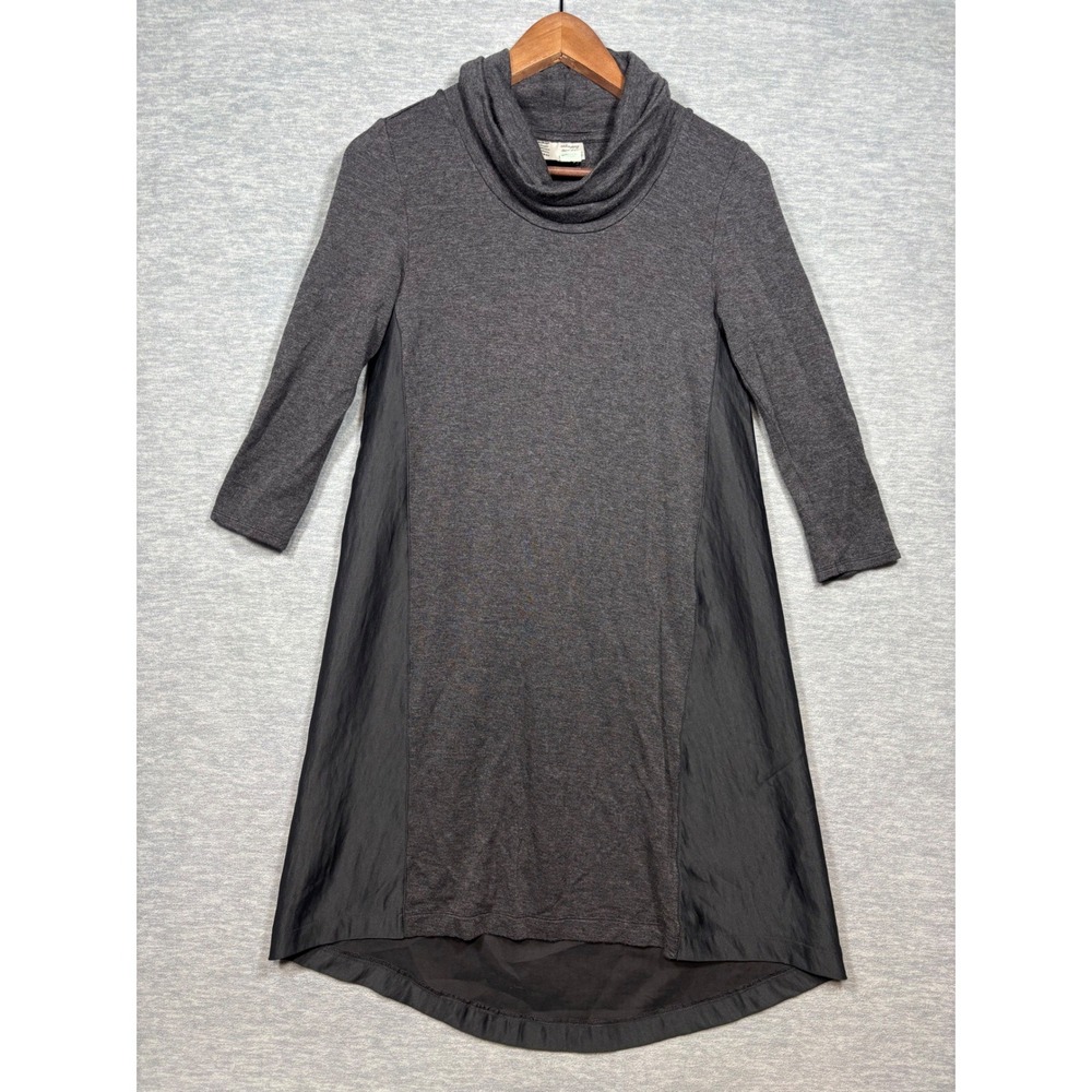 Saturday‎ Sunday by Anthropologie Dress XS Charcoal Gray Cowl Neck Tunic Swing